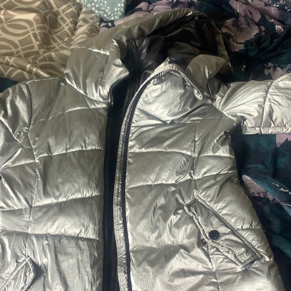 MICHAEL Michael Kors Silver Puffer Jacket - Picture 7 of 10